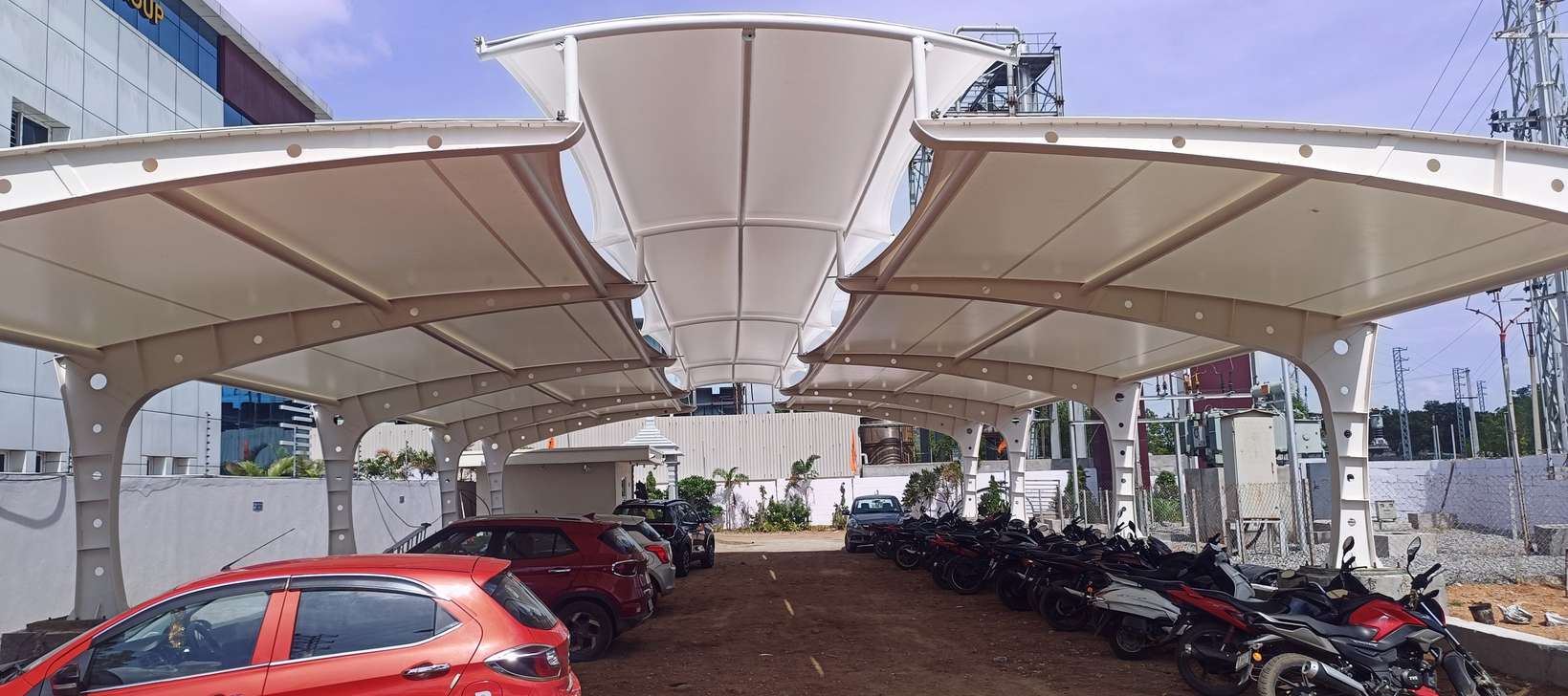 Large tensile fabric structure completed by Natural Solutions